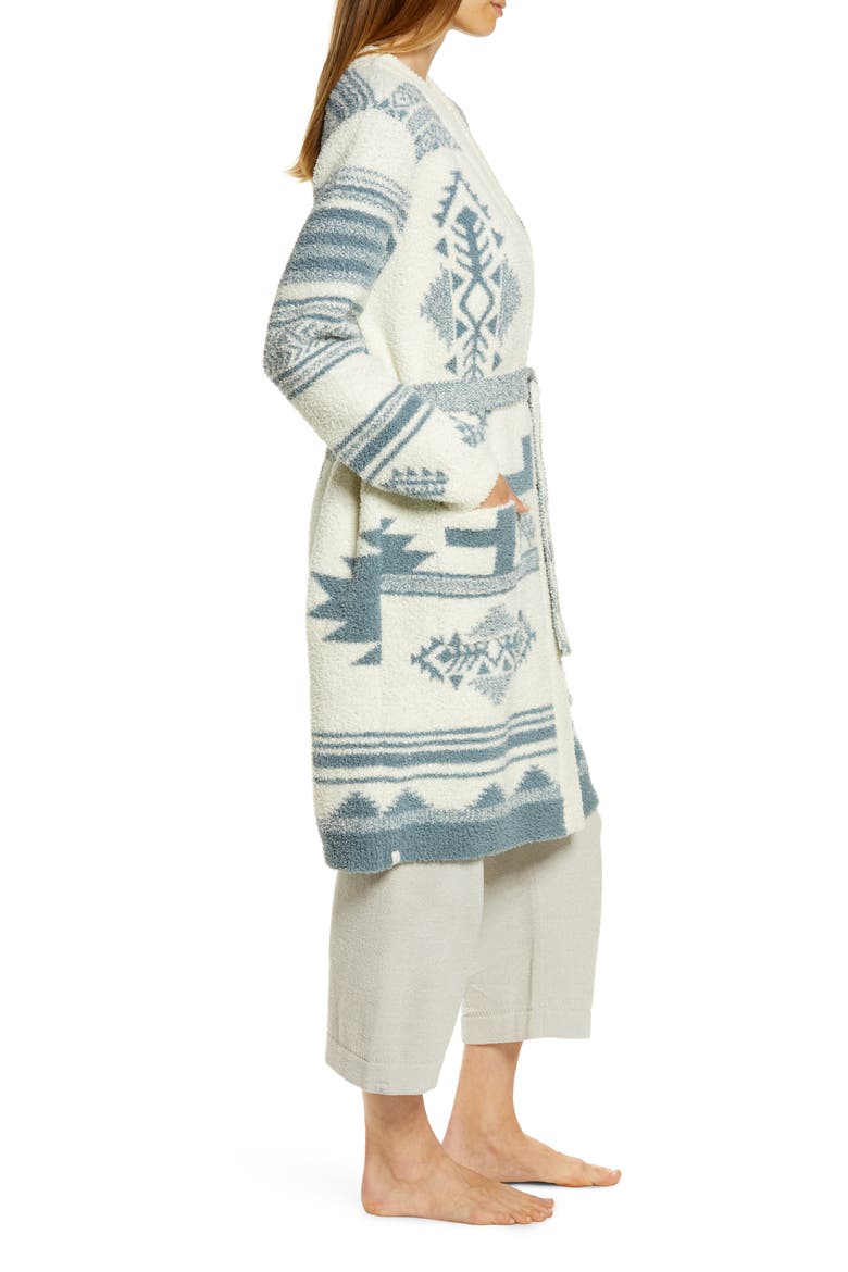 CozyChic™ Patchwork Robe, Alternate, color, CREAM/ DUSK
