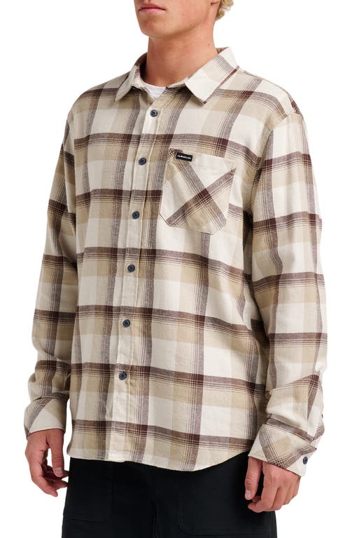 Quiksilver Penmar Check Cotton Flannel Button-up Shirtr In Multi