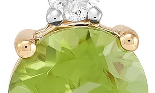 Frankie & Zoe 10k Yellow Gold Peridot & Diamond Pendant Necklace In Gold