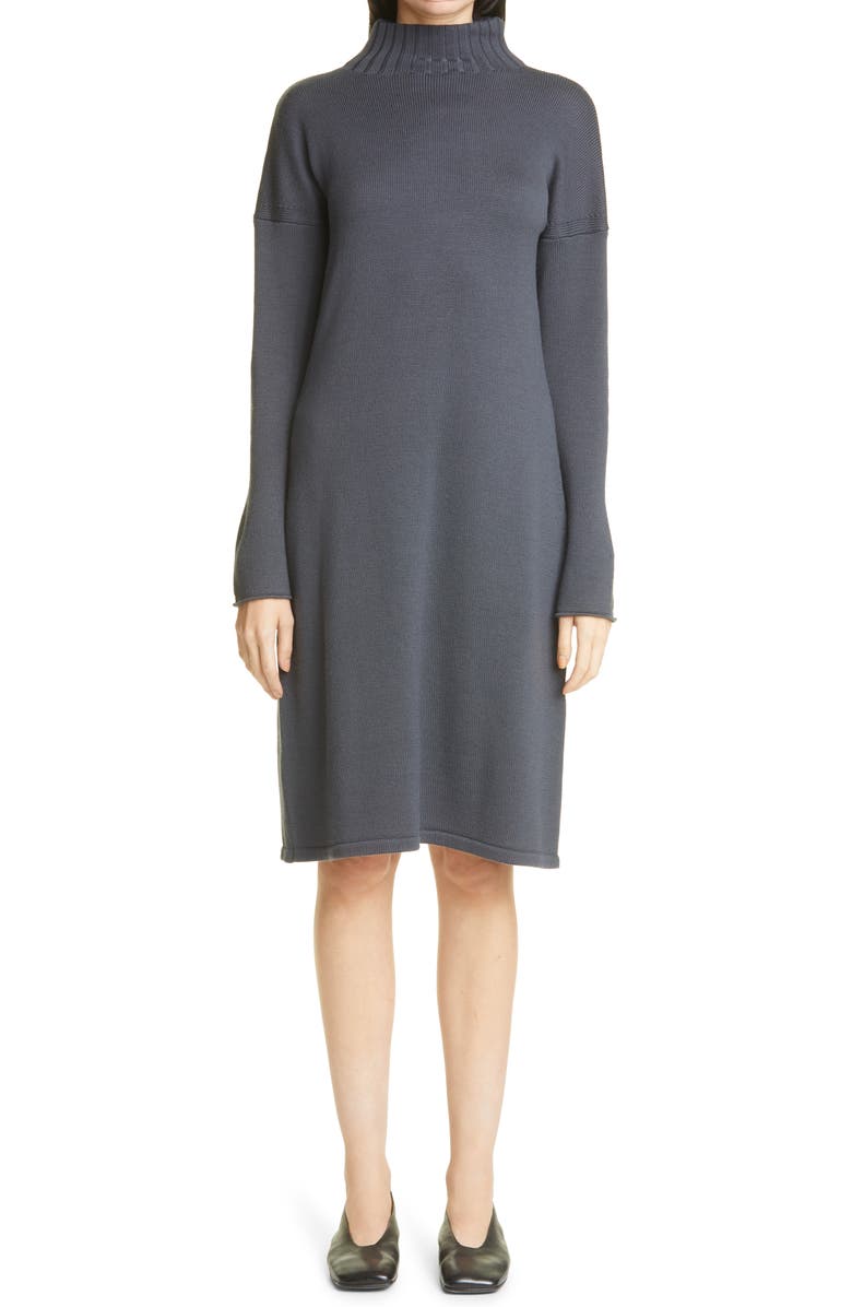Max Mara Leisure Navile Turtleneck Wool Dress, Main, color, 