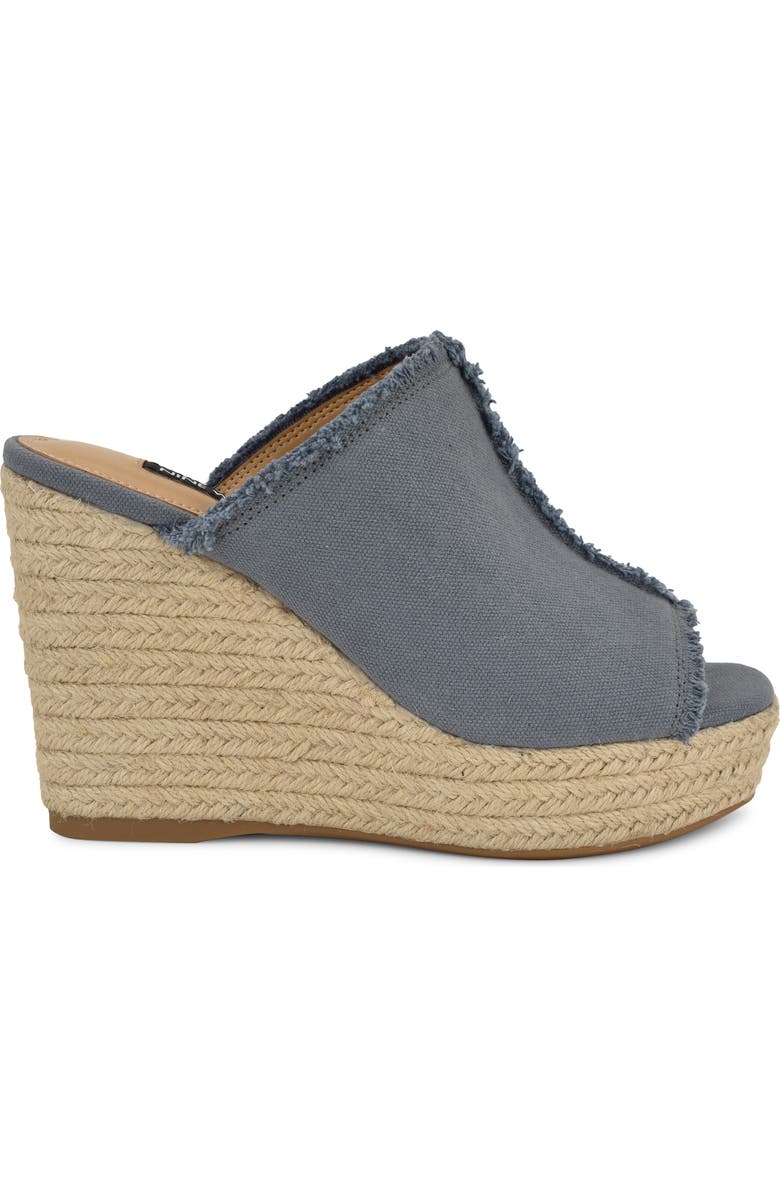 Nine West Baja Platform Wedge Sandal, Alternate, color, Light Blue