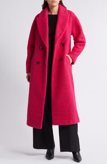 BCBGeneration Double Breasted Bouclé Long Coat | Nordstrom