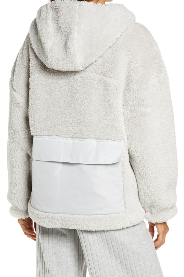 Chill Faux Fur Full Zip Jacket, Alternate, color, DOVE GREY