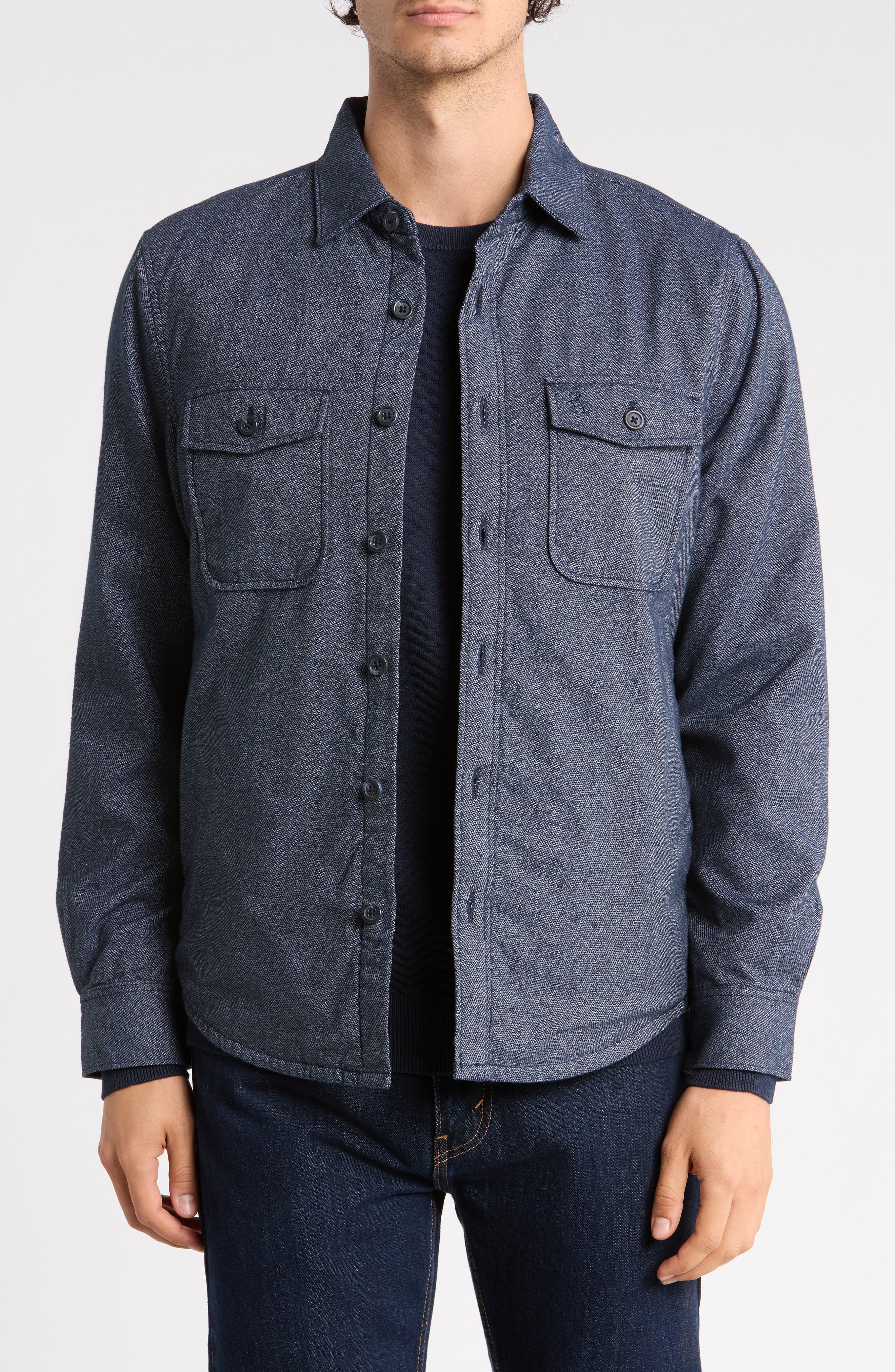 Heathered Shirt Jacket