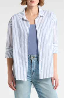 Melrose and Market Stripe Button-Up Shirt