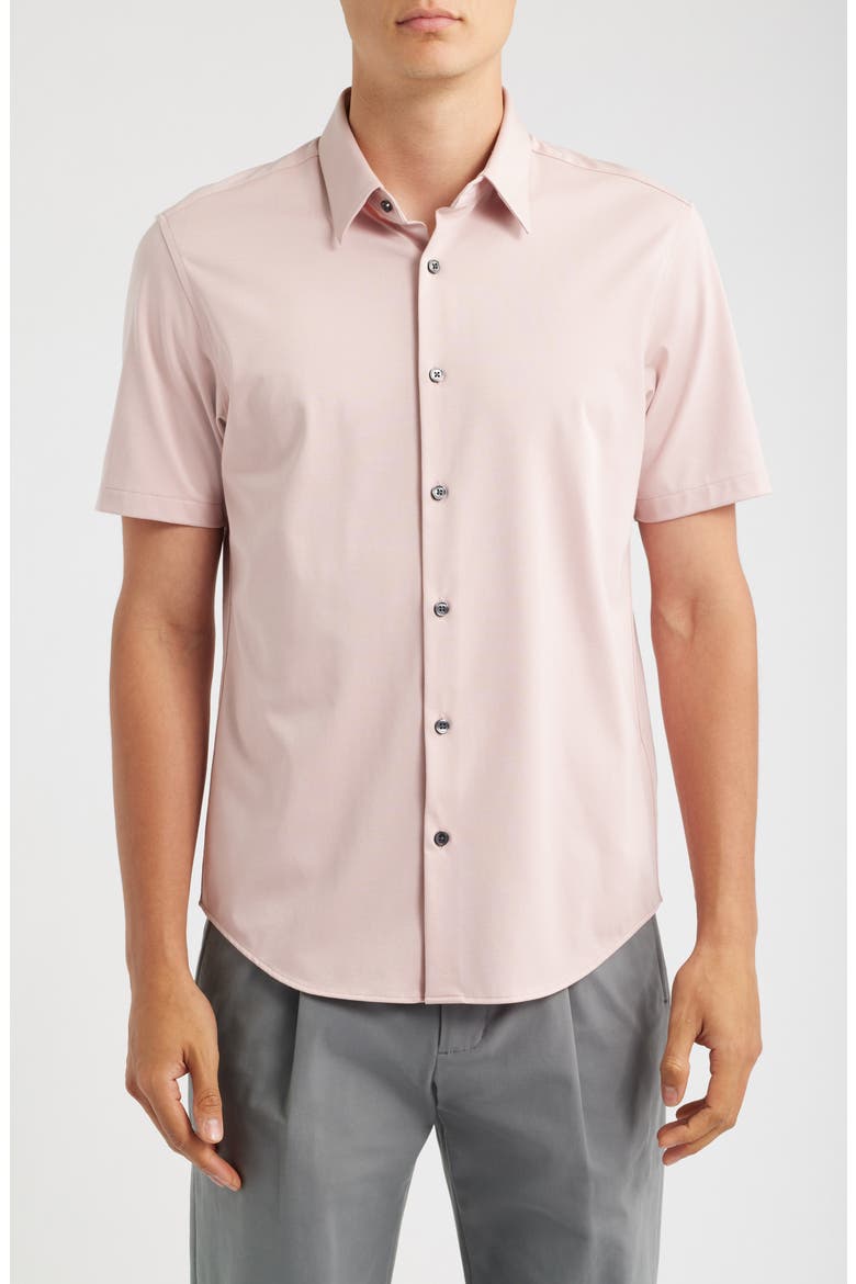 Irving Short Sleeve Button-Up Shirt, Main, color, CHALK PINK - VIN