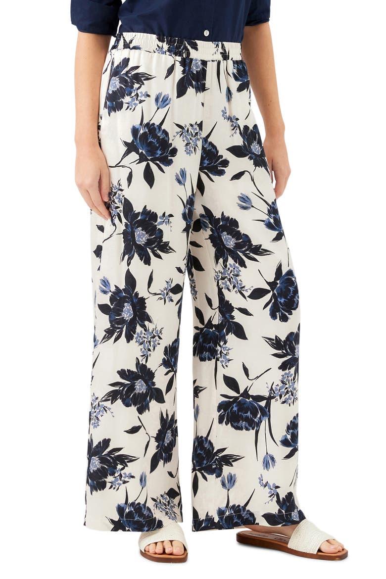 Floral Satin Wide Leg Pants, Alternate, color, PRINT