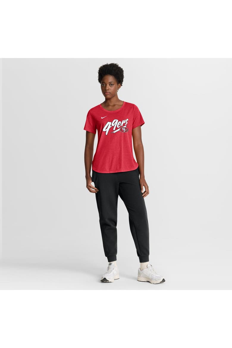Women's Nike Scarlet San Francisco 49ers Primetime Tri-Blend T-Shirt, Alternate, color, Scarlet