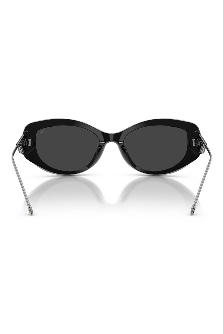 Geck-D 54mm Oval Sunglasses, Alternate, color, BLACK/ GREY SILVER MIRROR