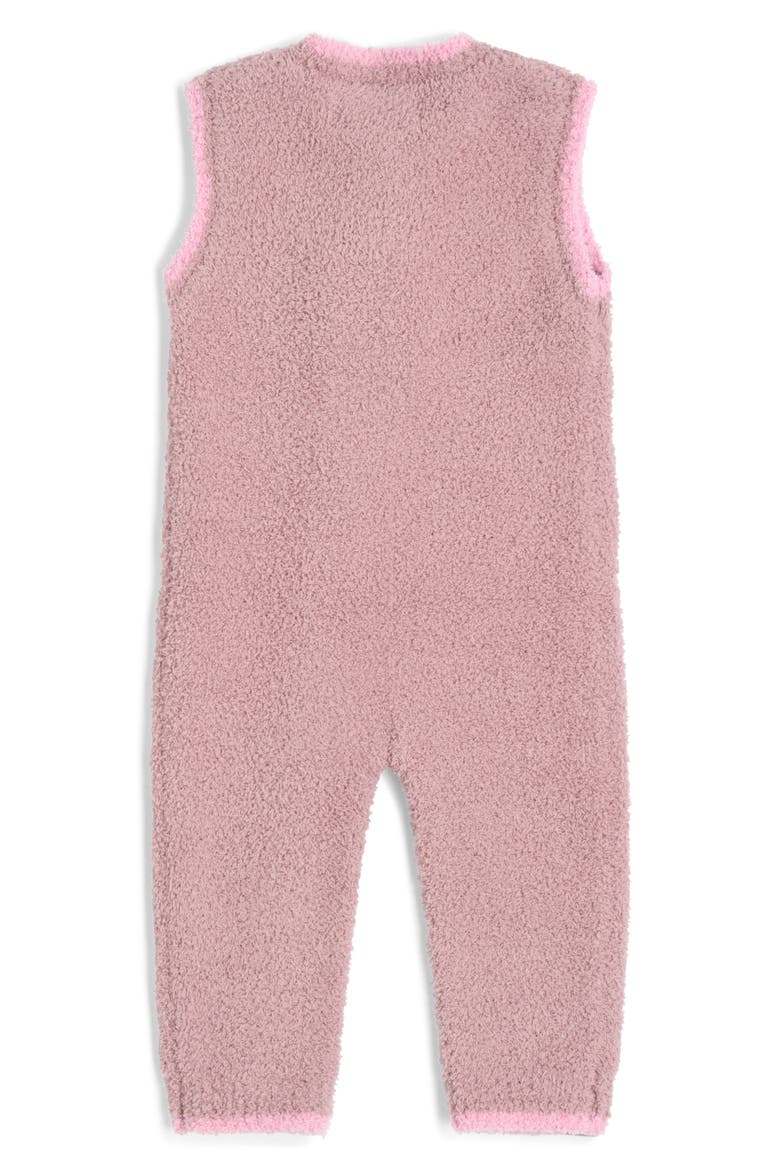 CozyChic® Baby Sleeveless Zip Onesie, Alternate, color, TEABERRY-BARBIE PINK