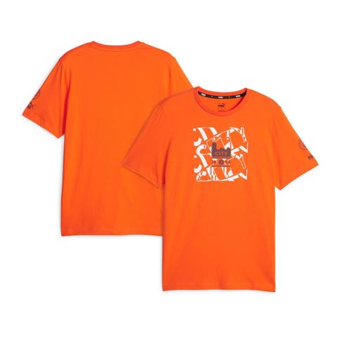 Men's Puma  Orange Manchester City FtblCore Graphic T-Shirt