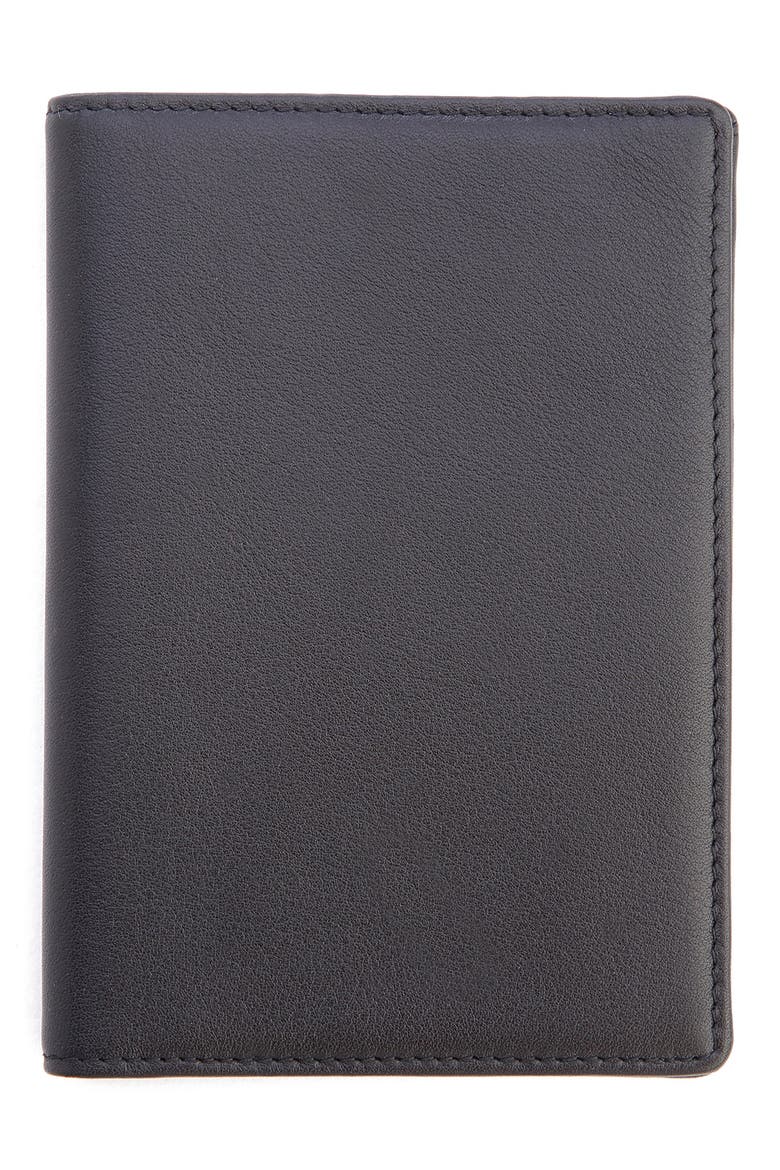 Personalized Leather Vaccine Card Holder, Main, color, BLACK - GOLD FOIL