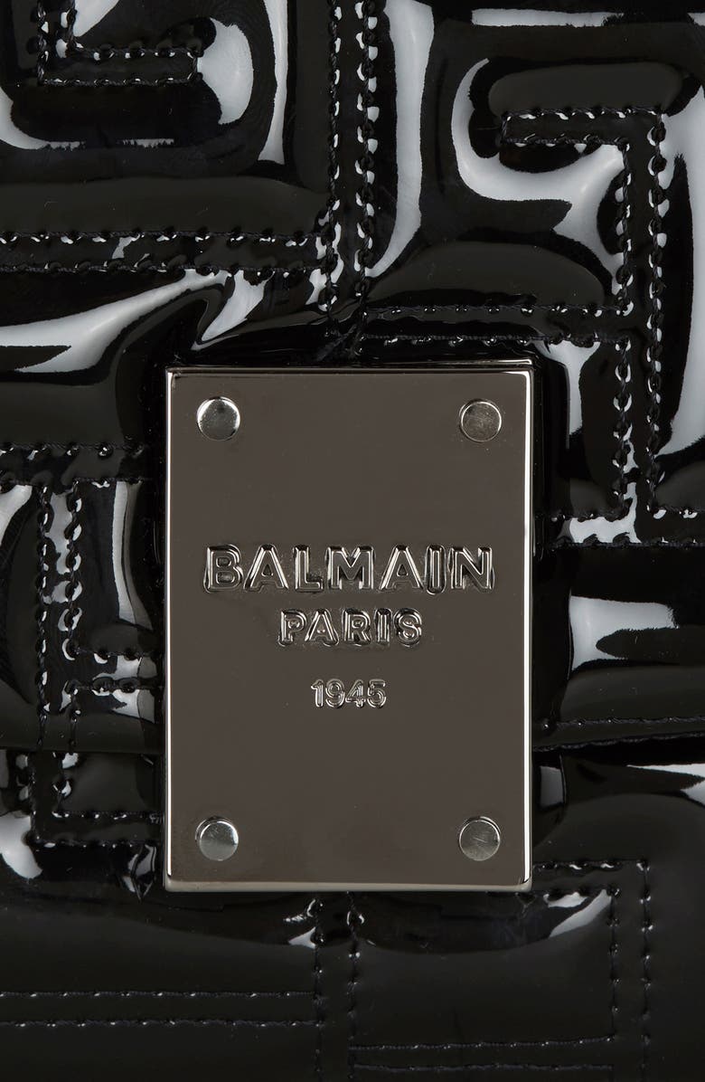 Balmain Small 1945 Soft Monogram Quilted Leather Shoulder Bag, Alternate, color,