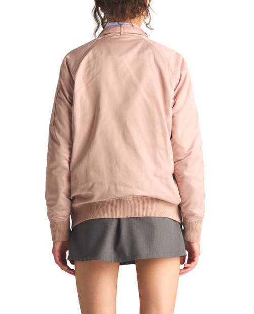 Members Only Satin Bomber Jacket In Bright Pink