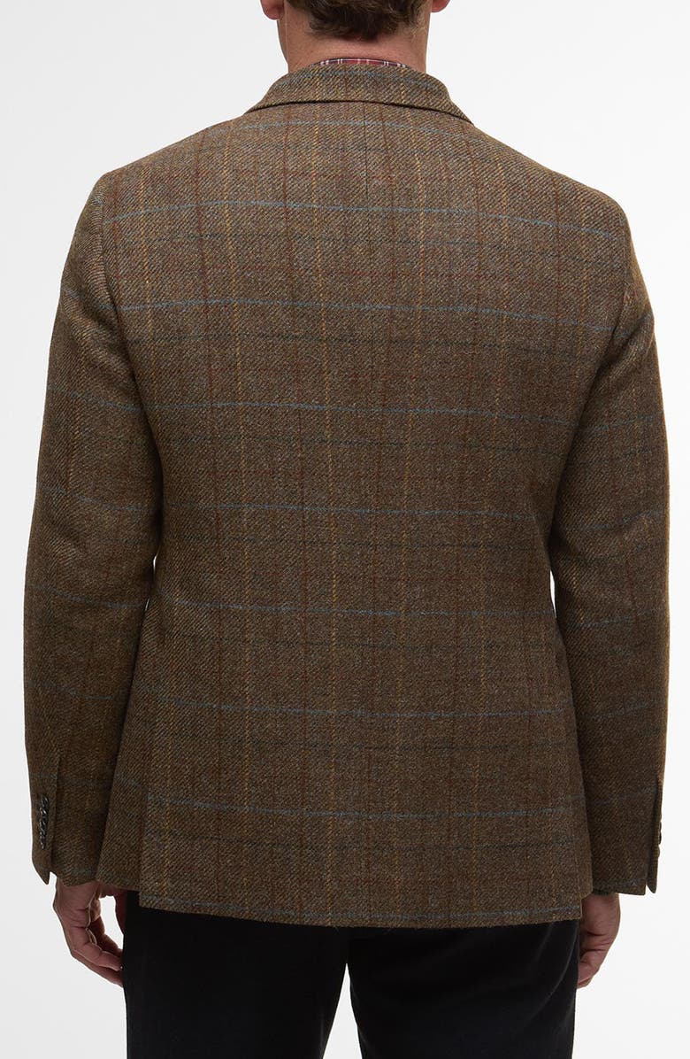 Barbour Sullivan Brown Tattersall Wool Blend Flannel Sport Coat, Alternate, color, Brown