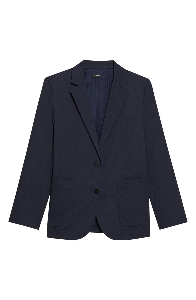 Theory Linen Blend Blazer, Alternate, color, Concord