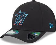 New Era Men's New Era Black Miami Marlins Player Replica 9FORTY Adjustable Hat