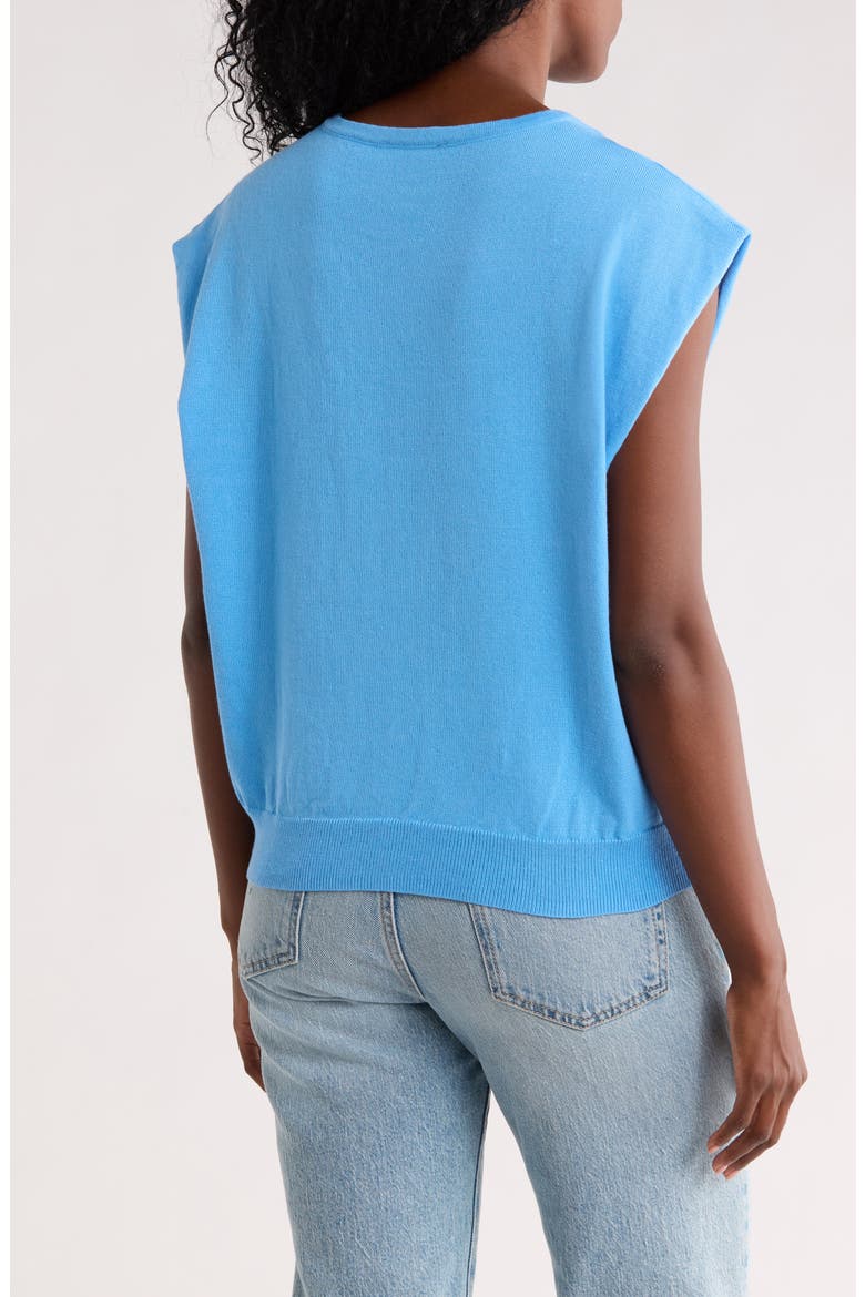 V-Neck Sweater, Alternate, color, LIGHT BLUE/ SCARF PRINT