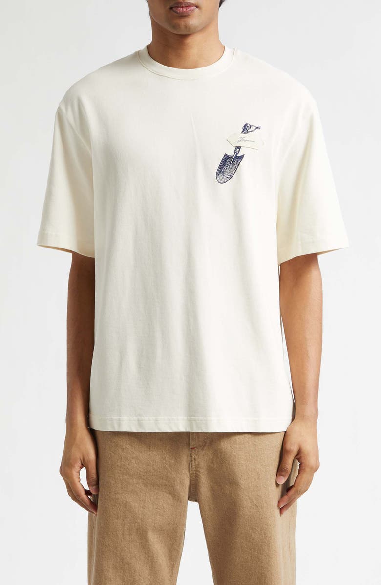 Jacquemus Le T-Shirt Pelle Embroidered T-Shirt, Main, color, Embroidered Shovel