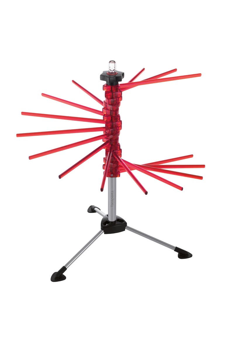 Atlas Collapsible Pasta Drying Rack, Made In Italy, Main, color, Red