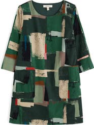 Seasalt Cornwall Port Gaverne Abstract Print Organic Cotton Pincord Tunic