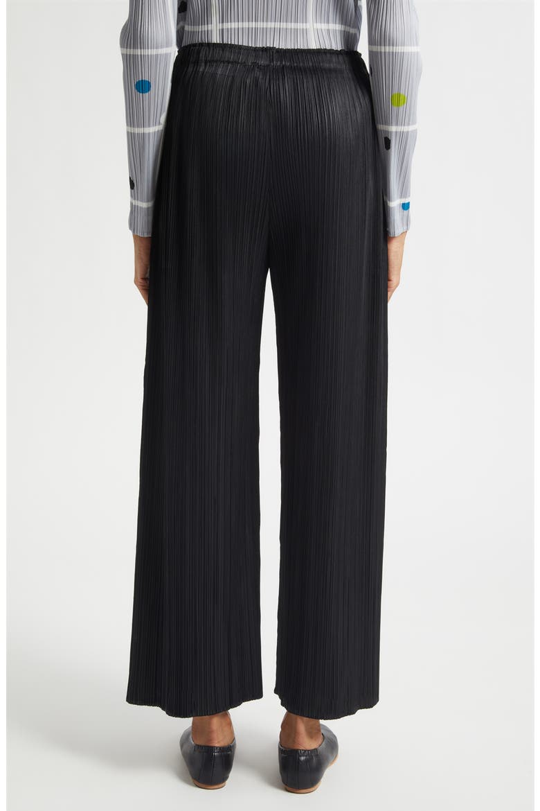Monthly Color February Pleated Straight Leg Pants, Alternate, color, BLACK