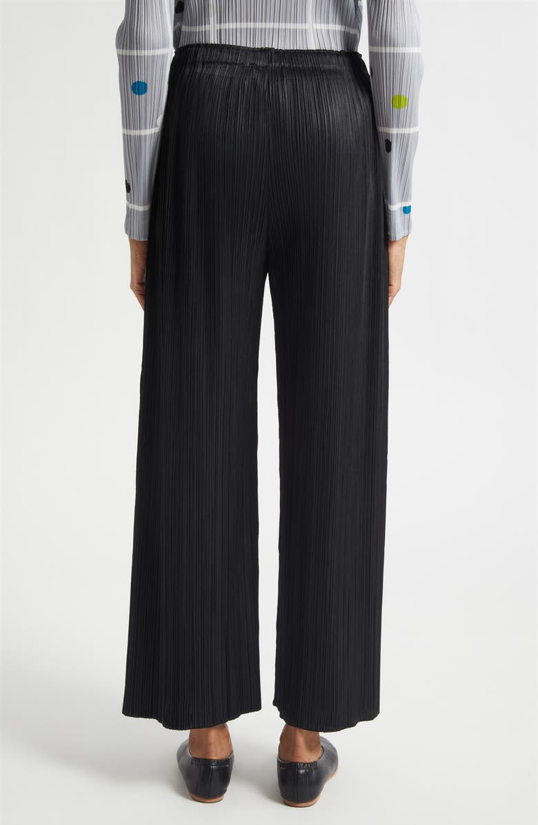 Pleats Please Issey Miyake Monthly Color February Pleated Straight Leg Pants, Alternate, color, Black