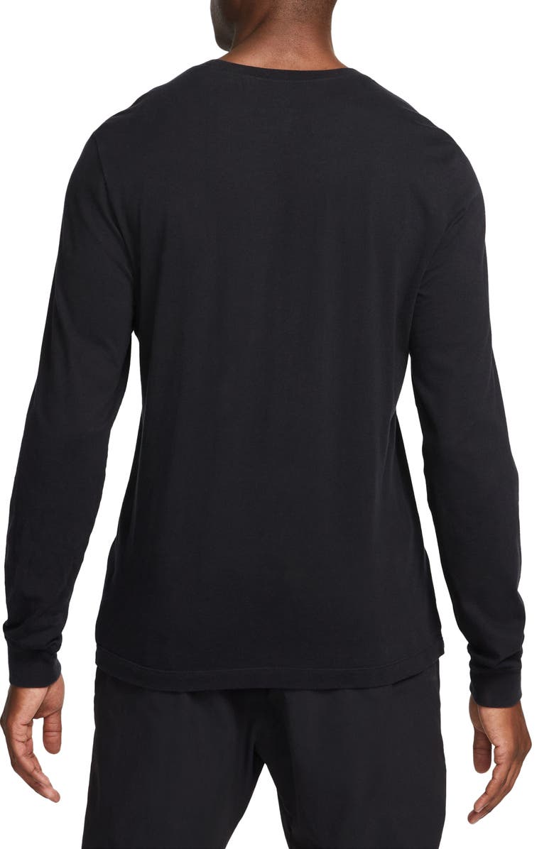 Nike Sportswear Club Long Sleeve T-Shirt, Alternate, color, Black/White