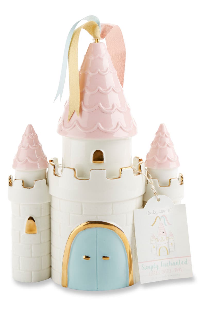 Baby Aspen Simply Enchanted Ceramic Castle Bank, Alternate, color,