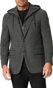 Robert Graham Voyager Knit Sport Coat with Removable Hooded Bib