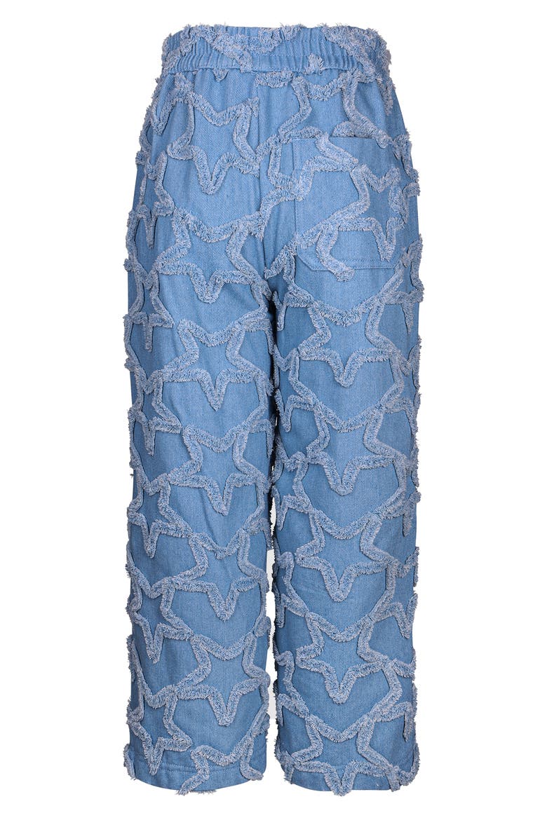 Kids' Everyday Frayed Star Straight Leg Jeans, Alternate, color, LIGHT DENIM