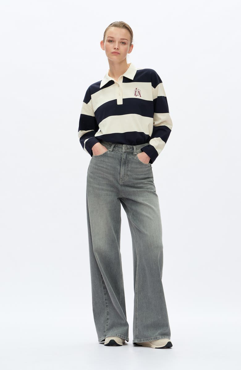 Bayeas High Waist Wide Leg Jeans, Alternate, color, Vintage Gray