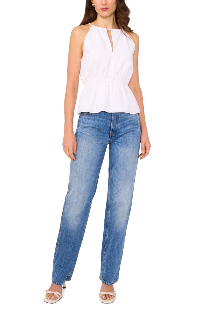 1.STATE Keyhole Peplum Tank, Alternate, color, Ultra White