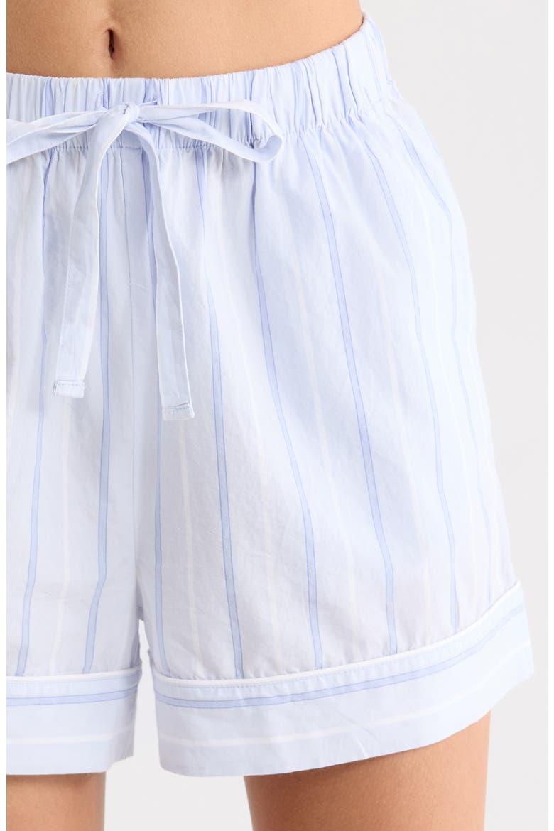 Classic Short Cotton Pajamas, Alternate, color, BLUE PARKER STRIPE