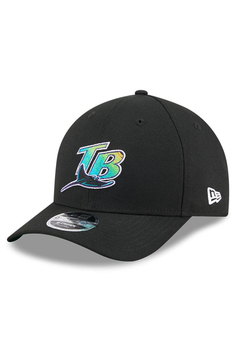 New Era Men's New Era Black Tampa Bay Rays Baseball Hall of Fame 9FORTY M-Crown Adjustable Hat, Alternate, color, Black