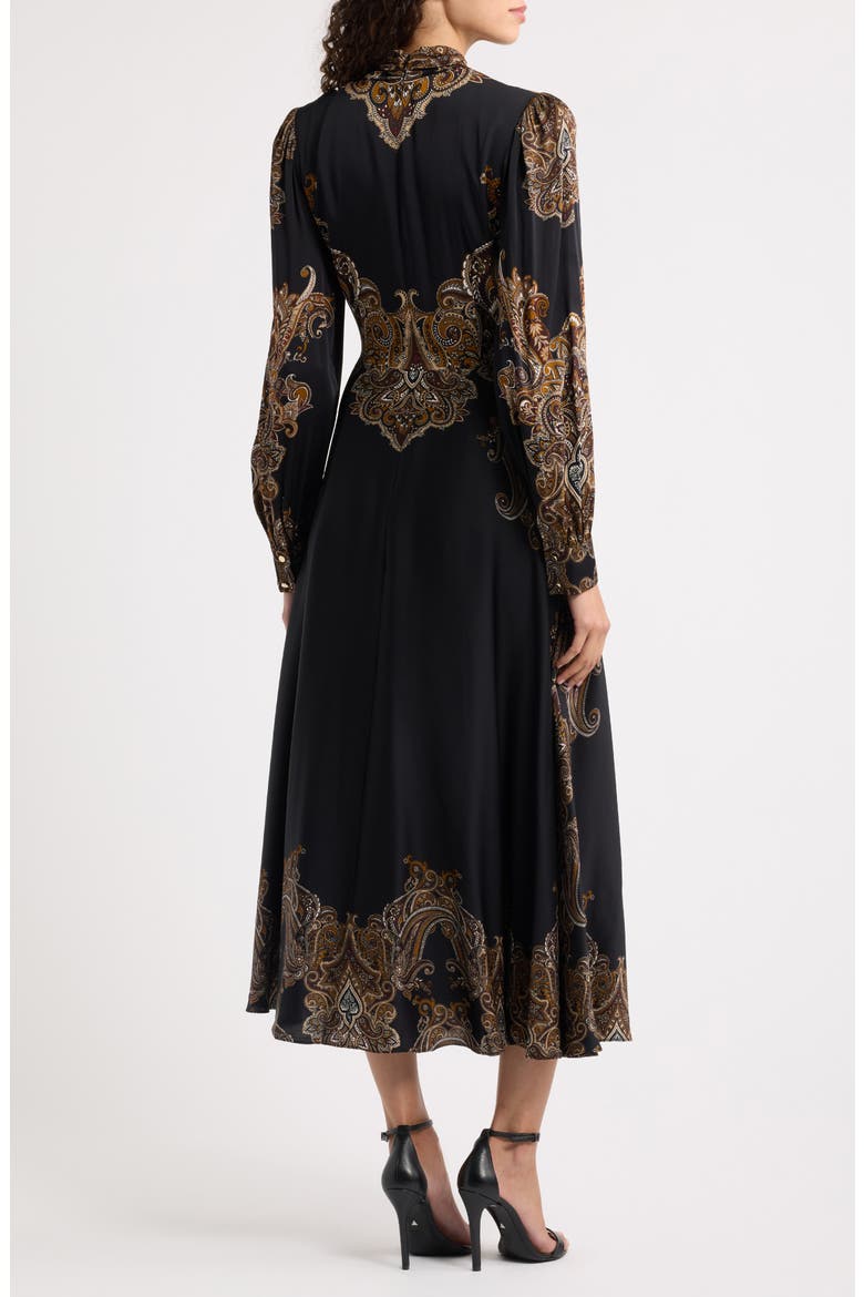 Raquel Silk Blend Midi Dress, Alternate, color, VENETIAN PAISLEY