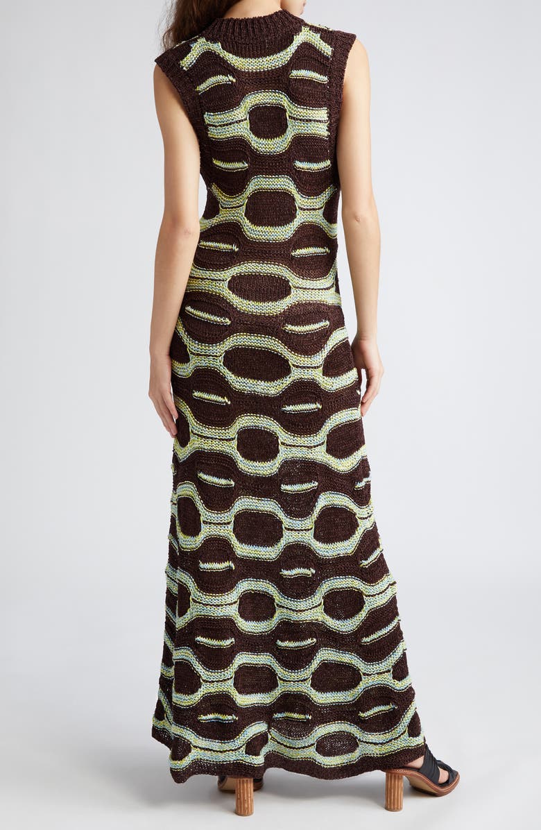 Ulla Johnson Arabella Abstract Print Sleeveless Maxi Sweater Dress, Alternate, color, 