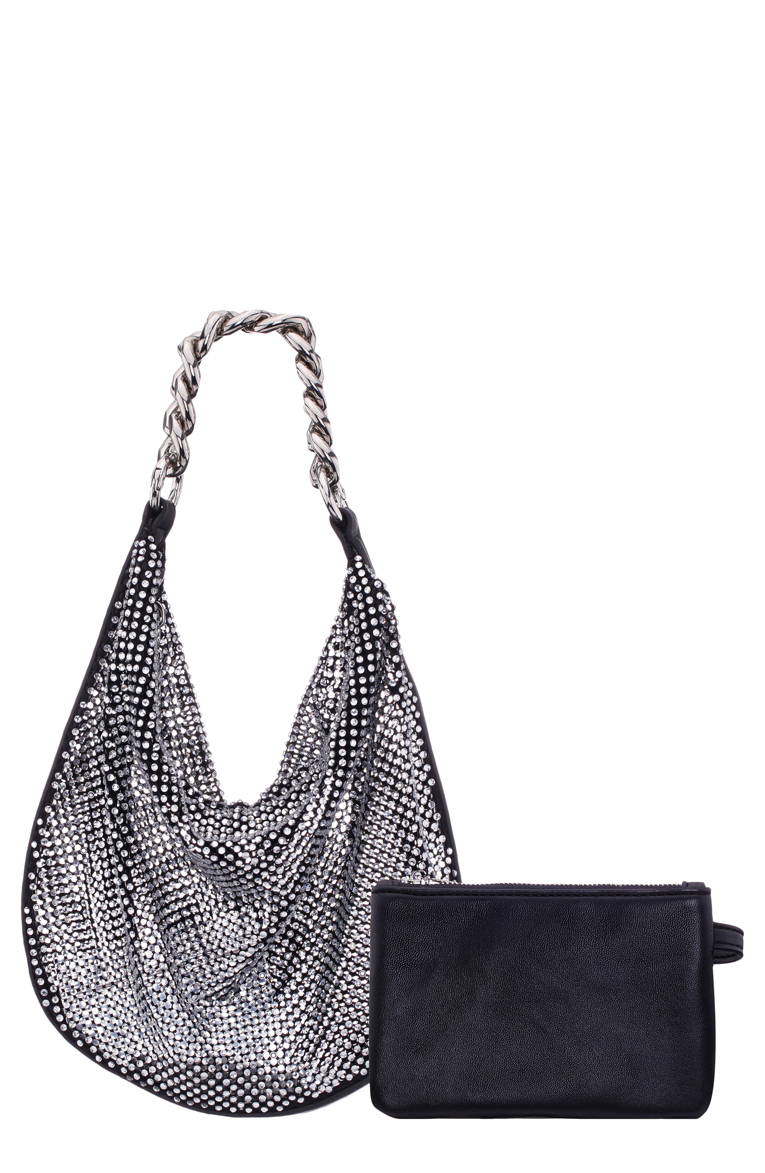 Nina Racquel Shoulder Bag, Main, color, Black