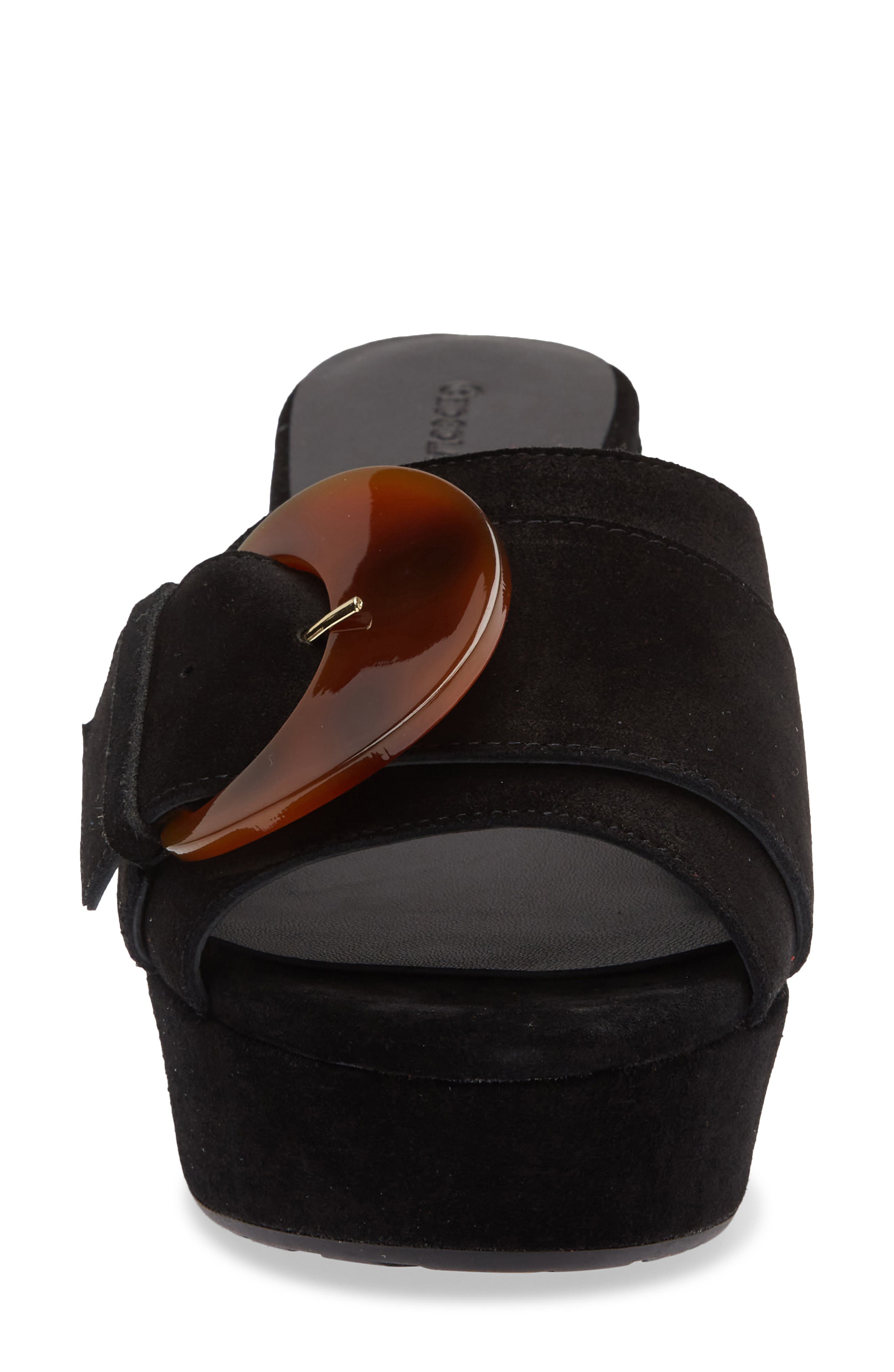 Chocolat Blu Garen Platform Slide Sandal, Alternate, color, Black Suede