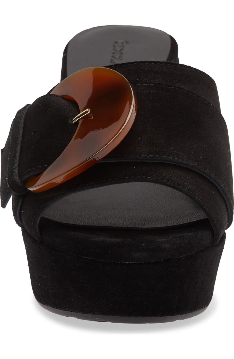 Chocolat Blu Garen Platform Slide Sandal, Alternate, color, Black Suede