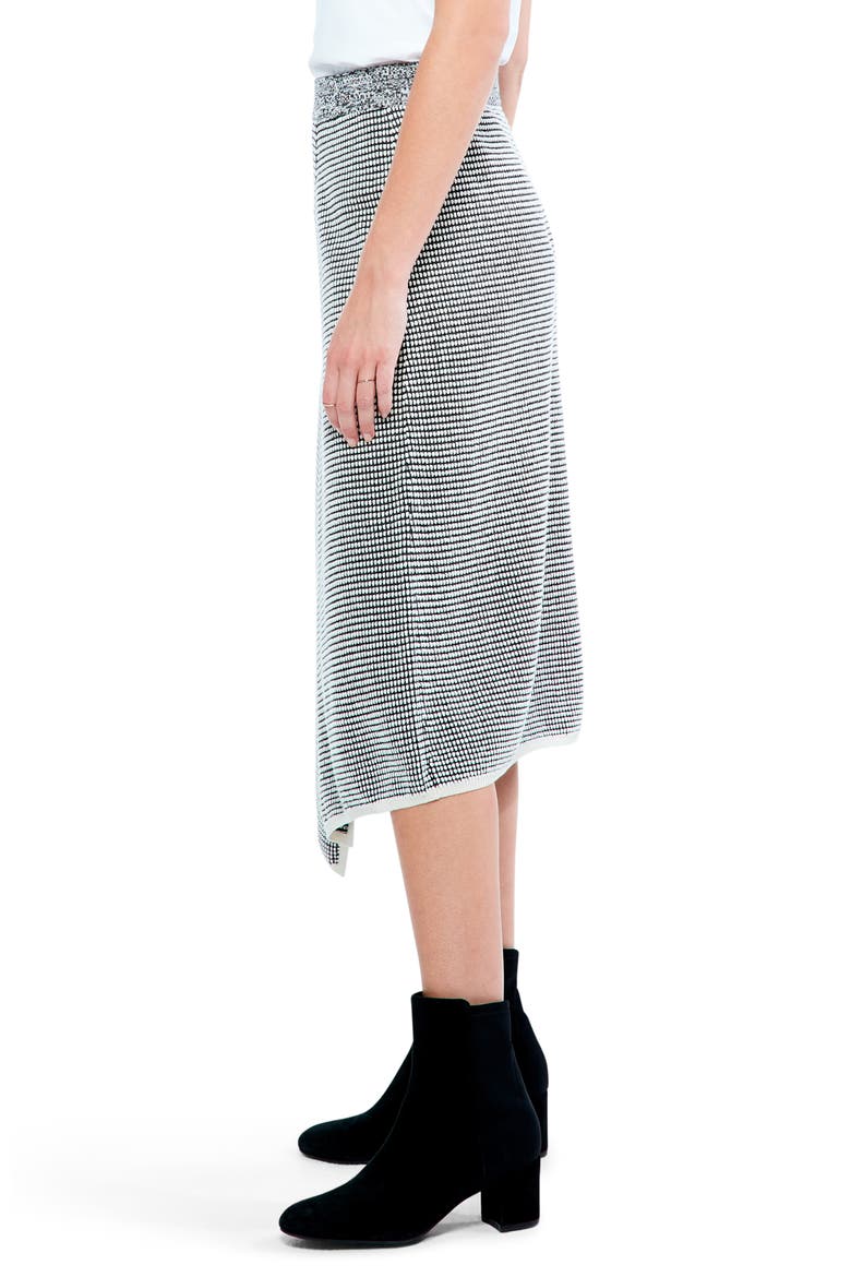 Pixel Pattern Knit Skirt, Alternate, color, BLACK MULTI