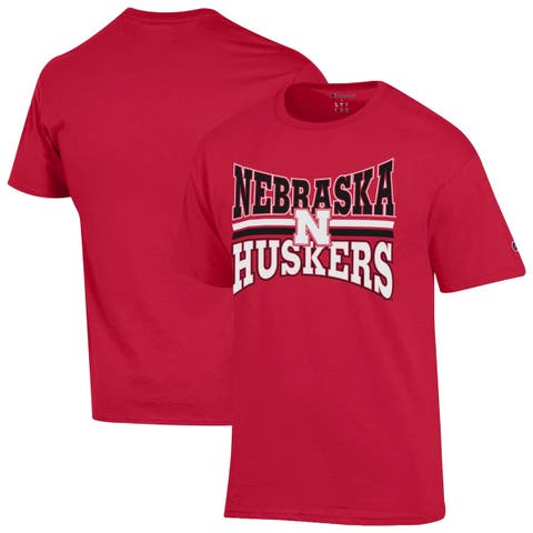 Men's Champion Scarlet Nebraska Huskers Team Zoom T-Shirt