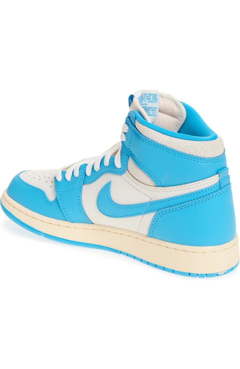 Nike Kids' Air Jordan 1 Retro High OG Basketball Sneaker, Alternate, color, Dark Blue/ Dark Blue/ Sail