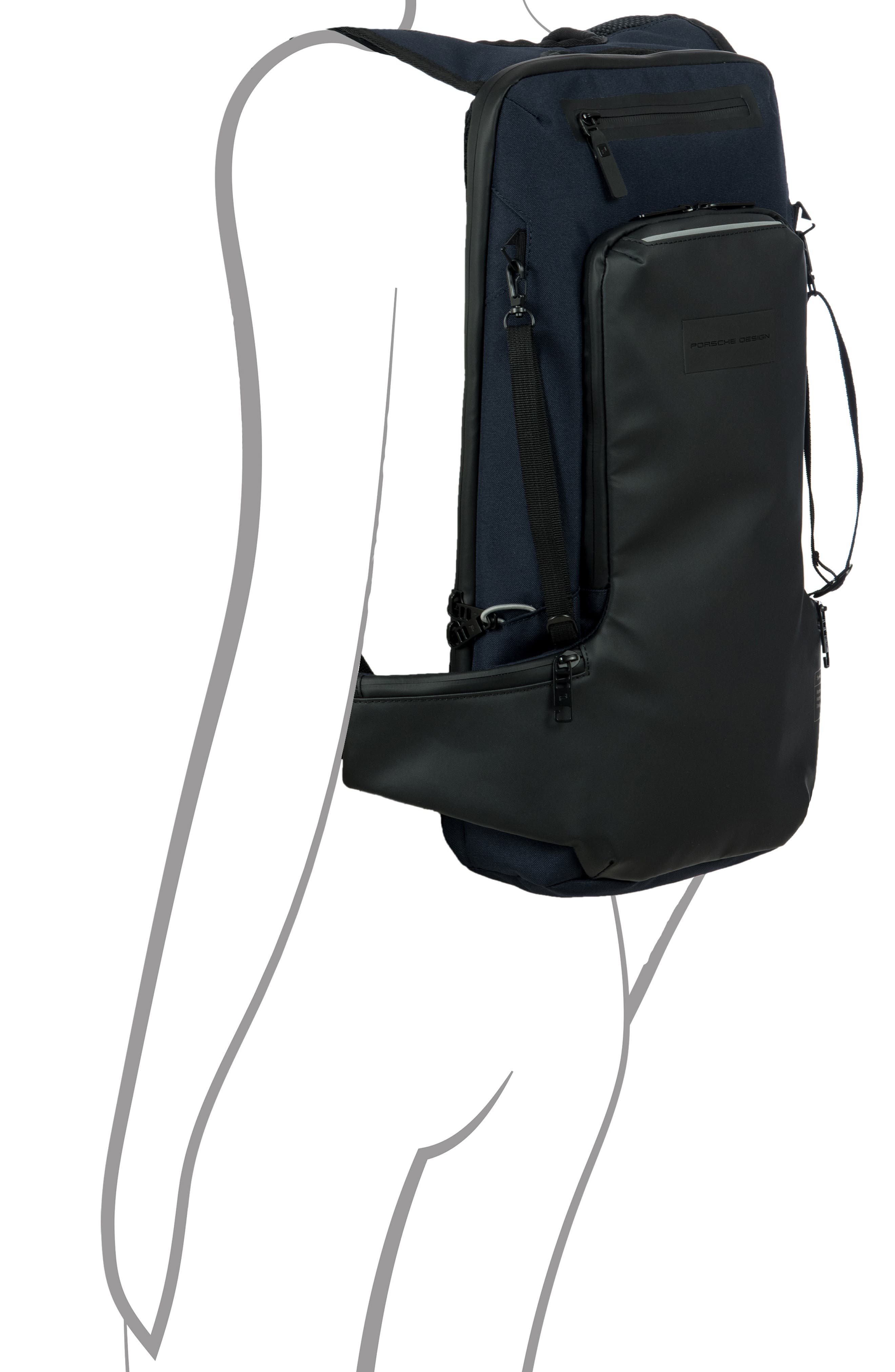 Recycled Polyester Cycling Backpack, Alternate, color, DARK BLUE