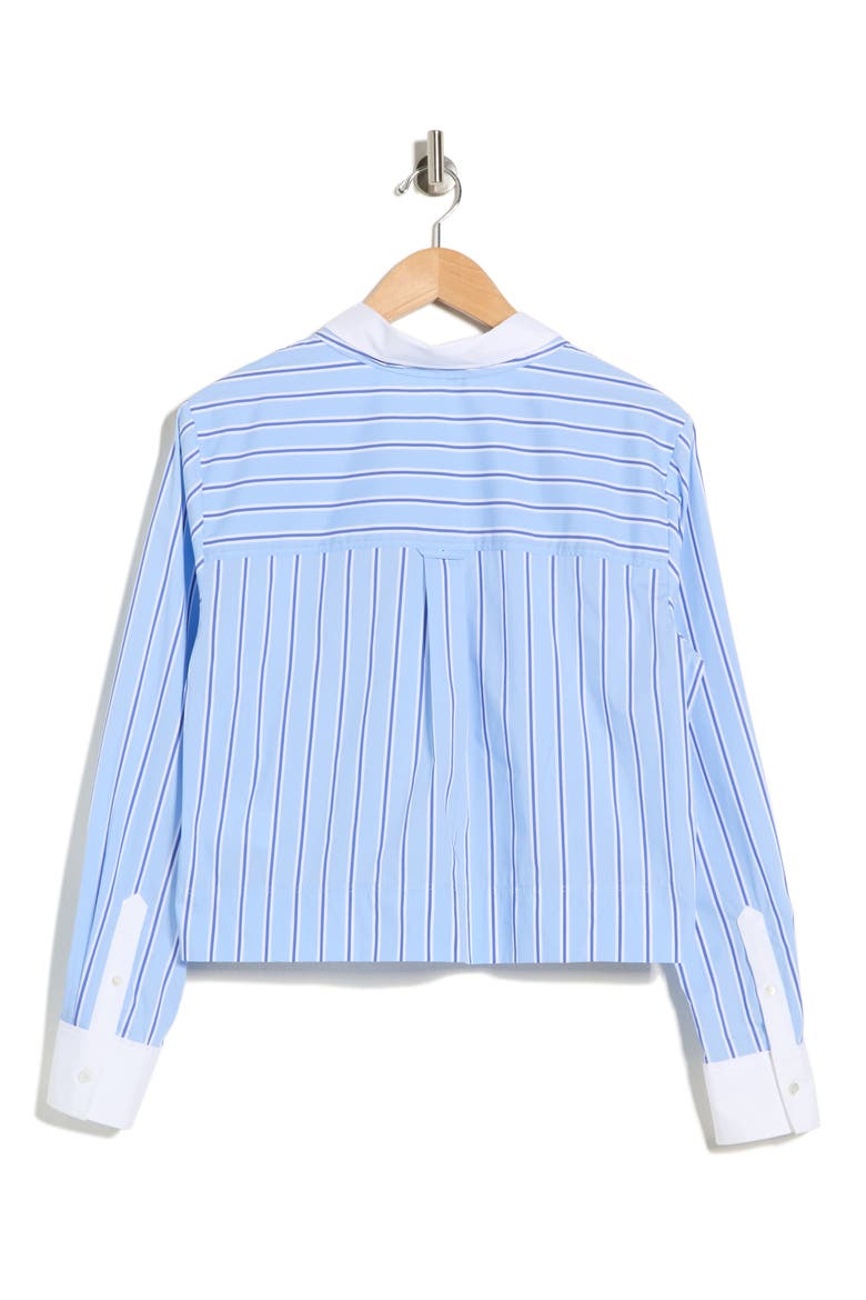 Maia Button Up Shirt, Alternate, color, BLUE SKY/ WHITE