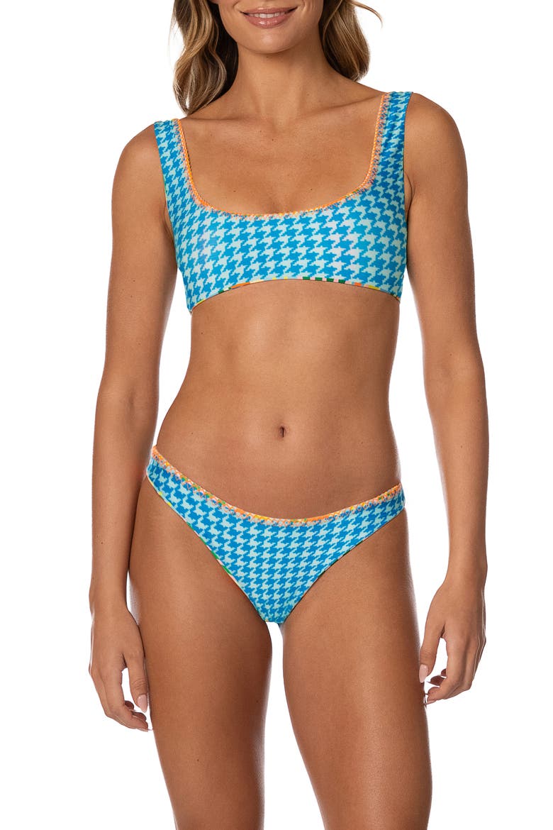 Deep Sea Lines Danna Reversible Bikini Top, Alternate, color, OPEN BLUE