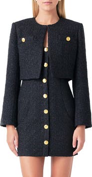 Endless Rose Crop Tweed Jacket