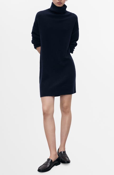 Long Sleeve Turtleneck Sweater Dress