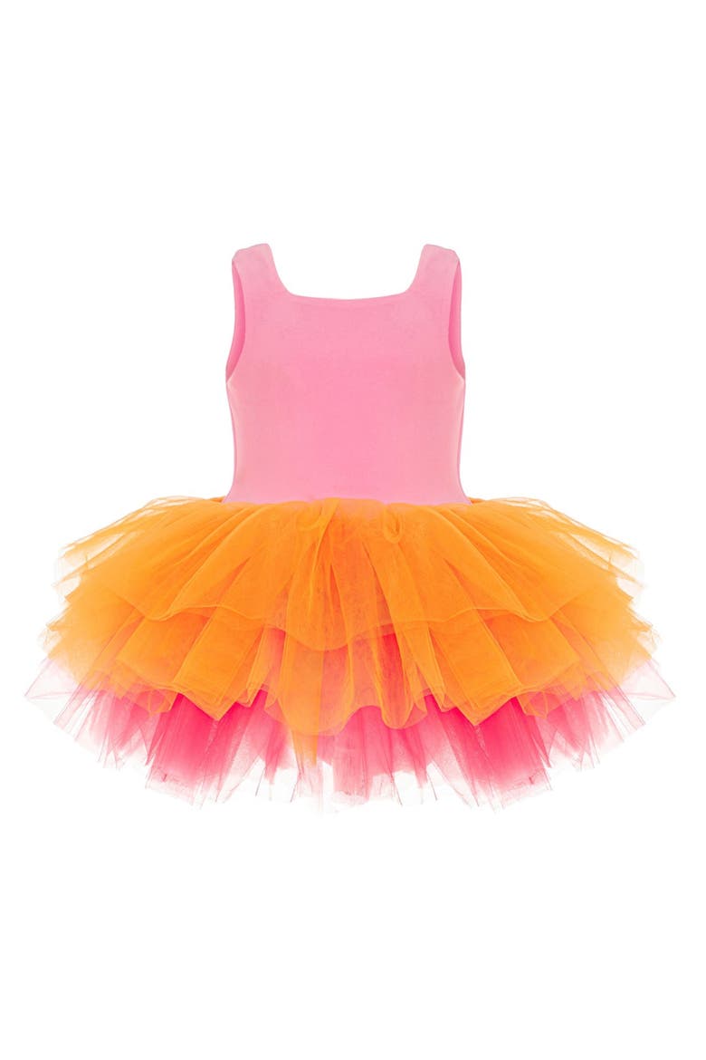Peony Sleeveless Fluffy Tutu Dress, Alternate, color, Purple Bloom