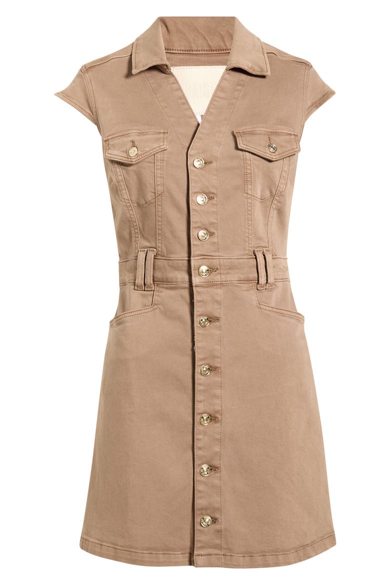 Jaxsyn Cap Sleeve Denim Minidress, Alternate, color, VINTAGE CANEWOOD